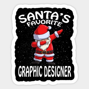 Santas Favorite Graphic Designer Christmas Sticker